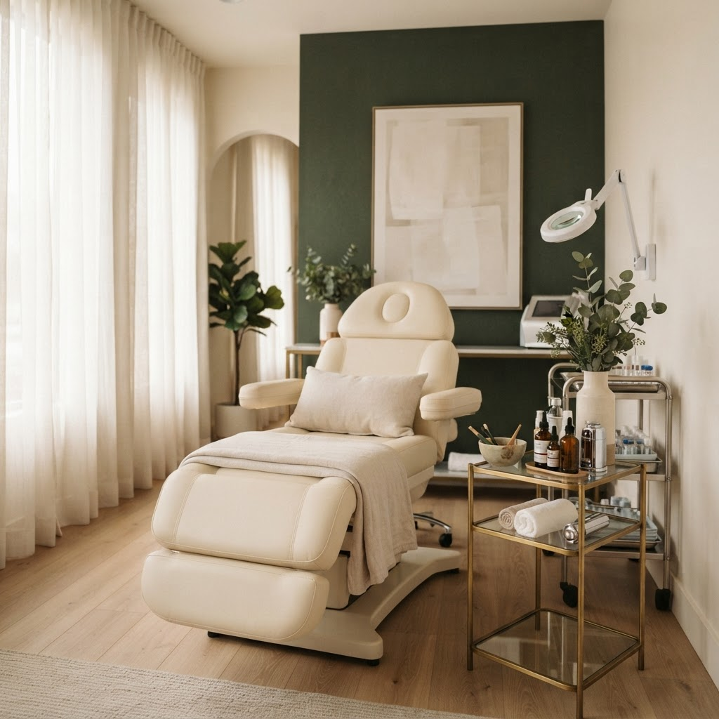 A calm, private treatment room at Veracity Med Spa